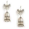 Silver Toned Contemporary Jhumkas Earrings