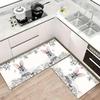 1Pcs Easter Cute Rabbit Print Soft Kitchen Rug Anti-Fatigue Kitchen Rug Waterproof Non-Slip Rugs Set Runner Rug Bedside Rug Carpet For Kitchen