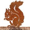 Metal Squirrel Steel Silhouette Metal Squirrel Silhouette Outdoor Decorations Stake Ornament Yard Art Garden Sculpture