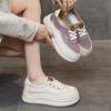 Fashion 2025 New Style Women's Vulcanize Shoes with Increased Height and Thick Bottom for Casual Sports with  Single Shoes