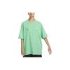 Alphabet Logo Print Colorblock Loose Short Sleeve T-Shirt Women Tops Green DV8318-363