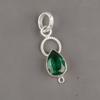 Green Emerald Gemstone Pendant Jewelry, Handmade Gorgeous Silver Pendant, 925 Sterling Silver Boho Jewelry For Wedding Gift
