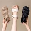 Yuechen Flat-bottomed Casual Sandals Women Wear In Summer, New Super Fire Non-slip Comfortable Soft-soled Roman Shoes