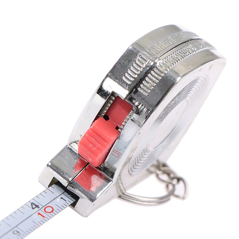 1M/3Ft Retractable Stainless Steel Pocket Measuring Ruler Tape Measure Keychain