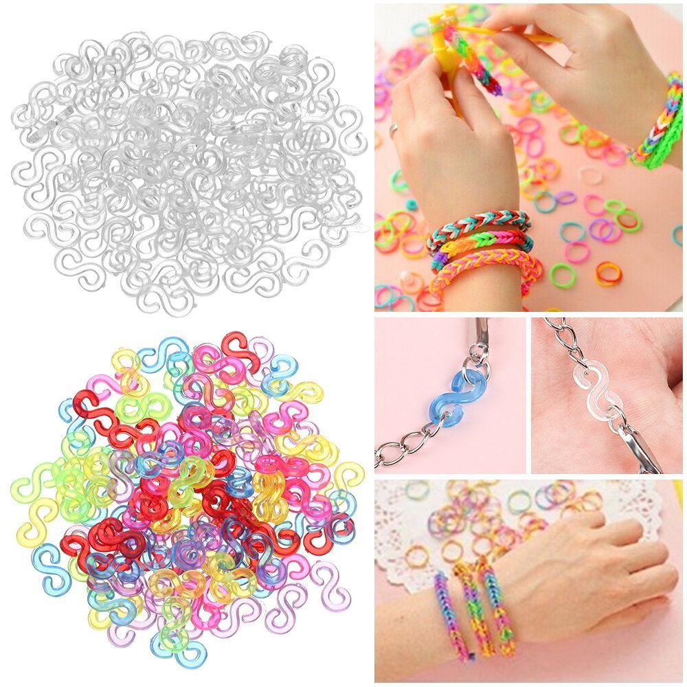 Jewelry Making Rubber Band Clips Jewelry Connectors Necklace Clasp S Clips DIY Loom Bands Kit