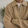 Men's Casual Half-Zip Lapel Sweater - Japanese Style, Autumn/Winter/Spring Fashion, Loose Fit
