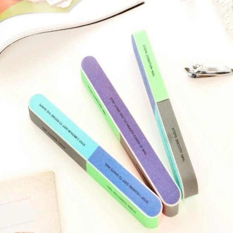 3 PCS New Creative Multifunctional Printed Nail File with Double-sided Polishing Sand Bar for Nail Enhancement Tool Accessories