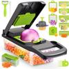 Multifunctional 13 In 1 Food Chopper Onion Chopper Vegetable Slicer Dicing Vegetable Chopper 8 Blades, Colander Basket