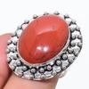 Natural Red River Jasper Gemstone 925 Sterling Silver Jewelry Ring Size 8 Q0i06