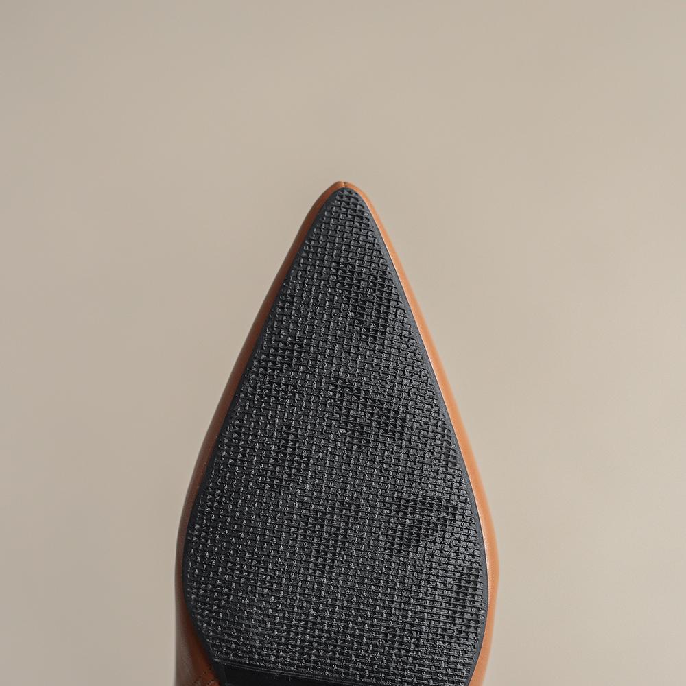 Apricot Black Women Ankle Boots Med Heel Small Big Size 32 48