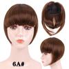 Fringe Bangs Synthetic Hair Extensions Clip In Bangs 6 Inch Short Straight Hairpiece Front Neat Bang Two Side Blonde