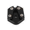 Foot Side Stand Extension Pad Stable CNC Aluminium Alloy Enlarger Support Pad for Motorcycle Black