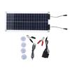 30W Solar Battery Charger Maintainer DC18V Portable Solar Panel Charging Kit with OBD Charger Red Bl