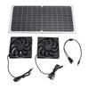 Solar Powered Exhaust Fan 16W Monocrystalline Silicon Solar Panel Dual Ventilation Fan Kit for Pet