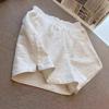 Women's White Breathable A-line Shorts - Slimming, Loose, Wide Leg, Petite, Casual Summer Pants