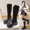 Coarse Heel Long Tube Heightening Boots Women's 2025 Knee Boots Women's High Heel Knight Boots Thick Sole European and American Style