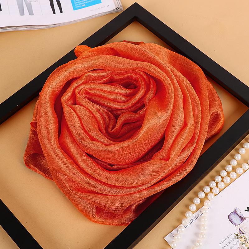 Pearlescent Korean-Style Women's Dutch Linen Scarf - Long, Smooth, and Fashionable Shawl