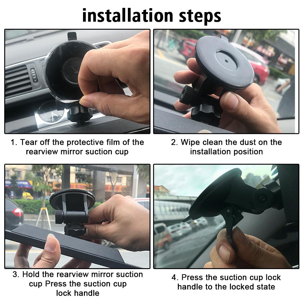 Adjustable Auto Interior Rear View Mirror 360 Degrees Rotatable Adjustable Interior Accessories Car Mirror Auto Parts