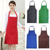 Simplicity With Front Pocket Pure Colors Kitchen New Hot Cooking Bib Home Women Men Restaurant For Chefs Plain Aprons 1PC