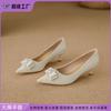 Yuanlitong 2025 Autumn New High Heels Women's High-end Sense Fine Heel Temperament Single Shoes Women's Wear Pointed Women's Shoes