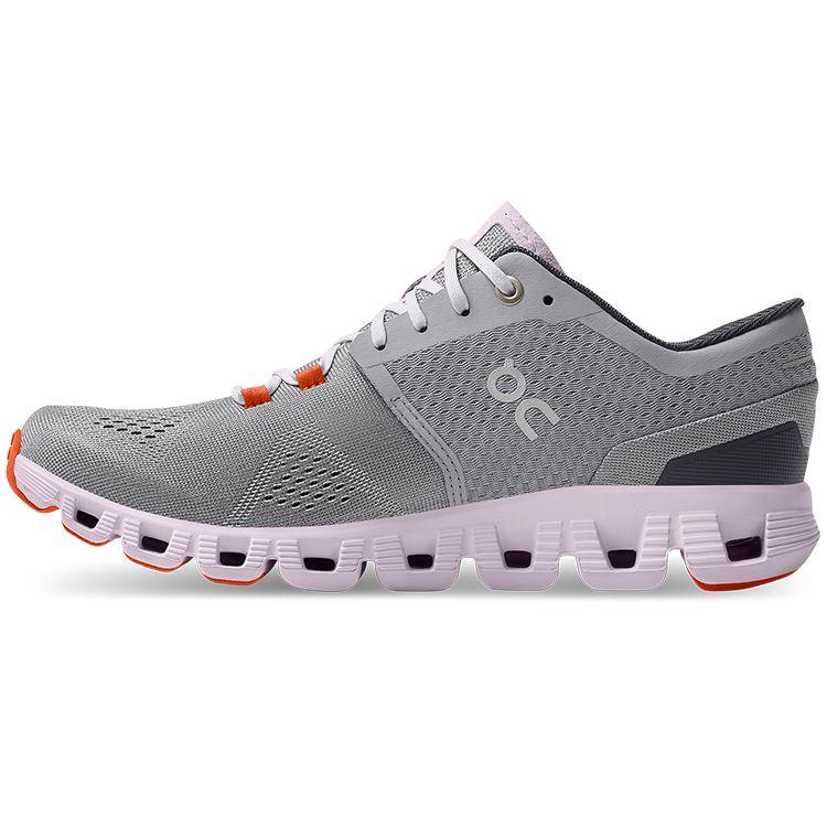 ON  Cloud X 3 Alloy Lily Women Sneakers Grey Alloy-Grey Lily-Pink 40.99041