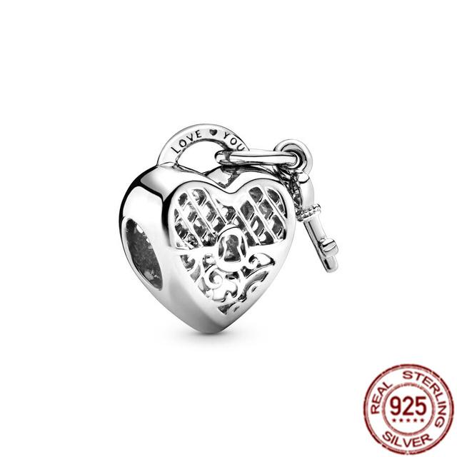 Sparkling Leveled Heart & Family Infinity Red Heart Charm 925 Sterling Silver Women Jewelry Beads Fit Original Fasion Bracelet