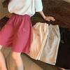 Shorts Women Harajuku Solid Color Simple Loose Summer Casual Korean Lovely Girls Elasticity Fashion All-match Wide Leg Sporty