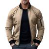 Jackets for Men Solid Color Bomber Jacket Coat Business Male Coats Windbreaker Mens Zipper Korean Basic Streetwear Tops