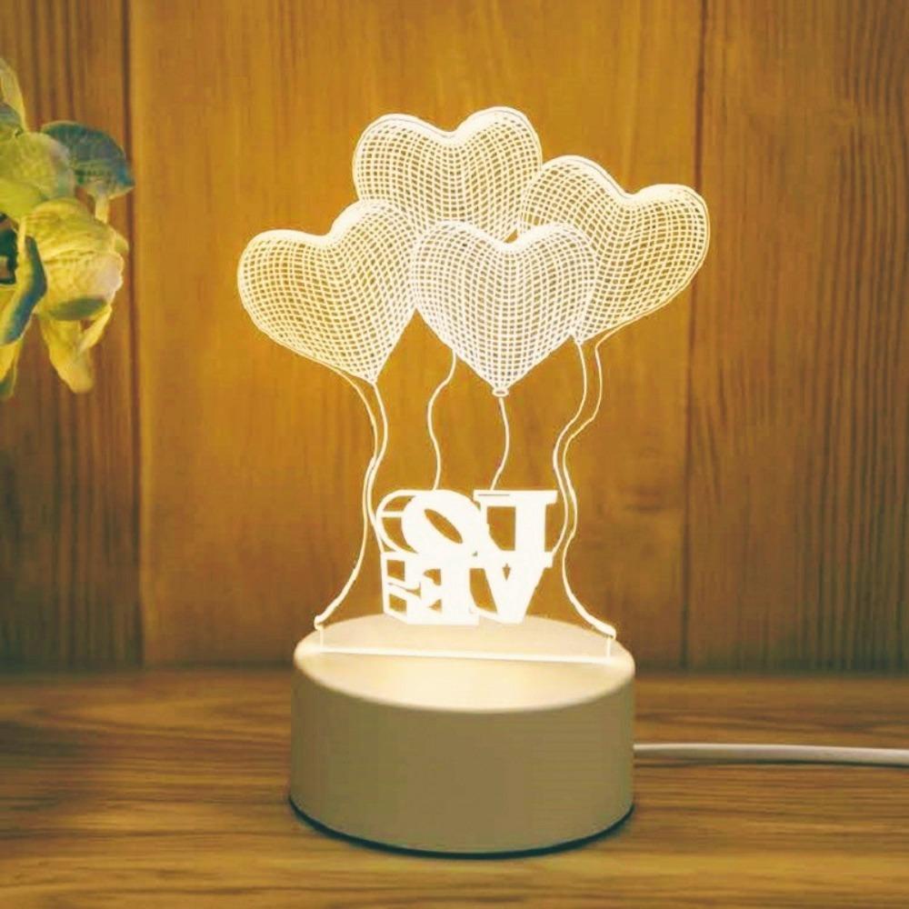 Creative Led Night Light Usb Plug Night Light Monochrome Bedside 3d Night Light