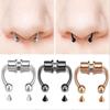 Fake Magnetic Horse Shoe Nose Rings Faux Septum Piercing Clip Titanium Ring Hoop Gift for Women New Fashion Body Jewelry