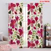 2pcs,2D Plane Printing Print Curtains Floral Agatha Polyester Easy Install (without Rod) Room Decor Perfect for Living Room &