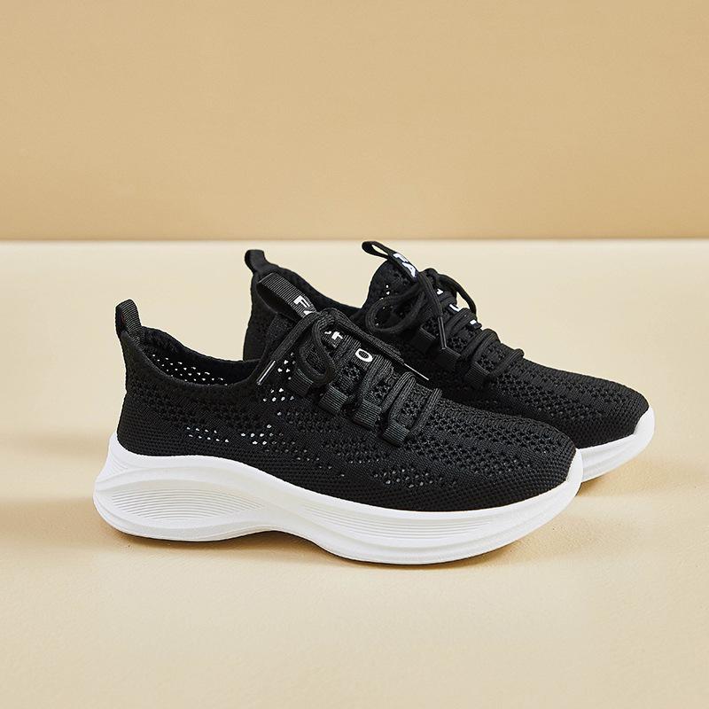 Ins Korean Version of Flying Woven Shoes Summer New Student Sports Shoes Breathable Fitness Running Casual Street Shot F987