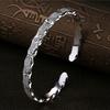 Silver Bracelet S999 Foot Silver Car Flower Sand Face Full Sky Star Bracelet Smooth Open Foot Silver Bracelet Gifts To Girls