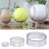 10Pcs Baseball Stands Plastic Round Display Stand Clear Rings Plastic Display Holders Sphere Stand for Baseball Tennis