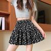 Black Floral Short Skirt for Women In Summer Large Size Slightly Fat and Versatile High Waist A-line Slim Skirt Ballet Style Cake Skirt