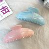 Stripes Hair Claw Acrylic Colorful Claw Clip Women Crab Hair Clips Girls Make Up Washing Tool Hair Accessories