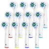 Dealswin Compatible Replacement Brush for Braun Oral B Electric Toothbrush Multi-Action Brush Replacement Brush for Braun Oral B EB50 Replacement Plaq