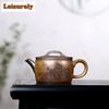 300ml Yixing Purple Clay Teapots Handmade Large Caliber Pot Raw Ore Hyperthermy Section Mud Kettle With Filter Zisha Teaset Gift
