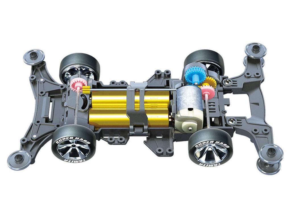 Tamiya Racer Mini 4WD Series No. 96 Dual Ridge Jr. VZ Chassis 18096
