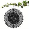 10 Inch Hanging Wind Chime with Black White Starry Sky Pattern Unique Garden Balcony Decor for Spring Summer Rotating Hook Artistic Design Gift