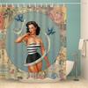 Customized Anime Sexy 3D Printed Shower Curtains Vintage American Girl Beauty Waterproof Polyester Decor Bathroom Curtain