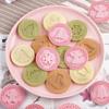 9Pcs Plastic Christmas Cookie Cutters 3D Biscuit Embosser Molds Cookie Stamp New Year Party
