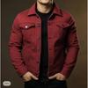 Men's Casual Loose Denim Jacket Plus Size Loose Standing Collar Denim Jacket