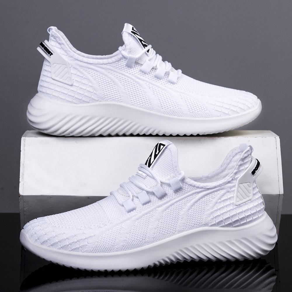 Mens Sneakers Shoes Summer Mesh Breathable Trainers Man Casual Sports Jogging Shoes For Man Lace Up Sneakers Male White Shoes