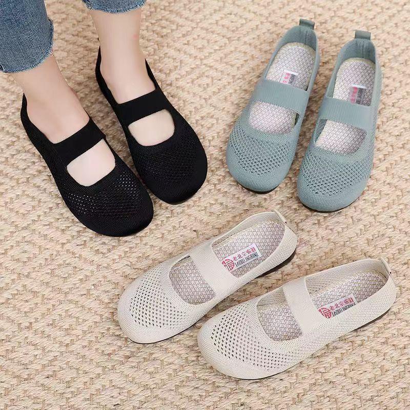 Shoes Women's Spring New Women's Flat Shoes, Casual Socks, Mesh Shoes, Soft Sole Sports Women's Shoes