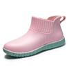 Fashion Rain Shoes Women's Short Tube Water Shoes Outer Wear Work Shoes Car Wash Low Tube Waterproof and Non-slip Rubber Shoes Rain Boots