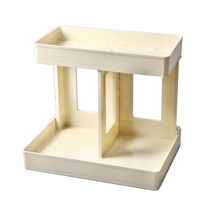 Transparent Desktop Double-Layer Storage Rack for Cosmetics and Bathroom Essentials