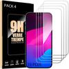 [4 Pieces] Tempered Glass for iPhone 15 Plus - BOOLING - Transparent Anti-Scratch Screen Protector