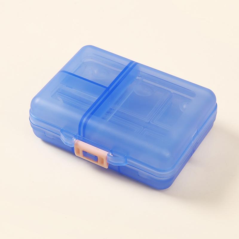 Portable 9-Compartment Transparent Pill Box with Moisture-Proof Seal and Logo