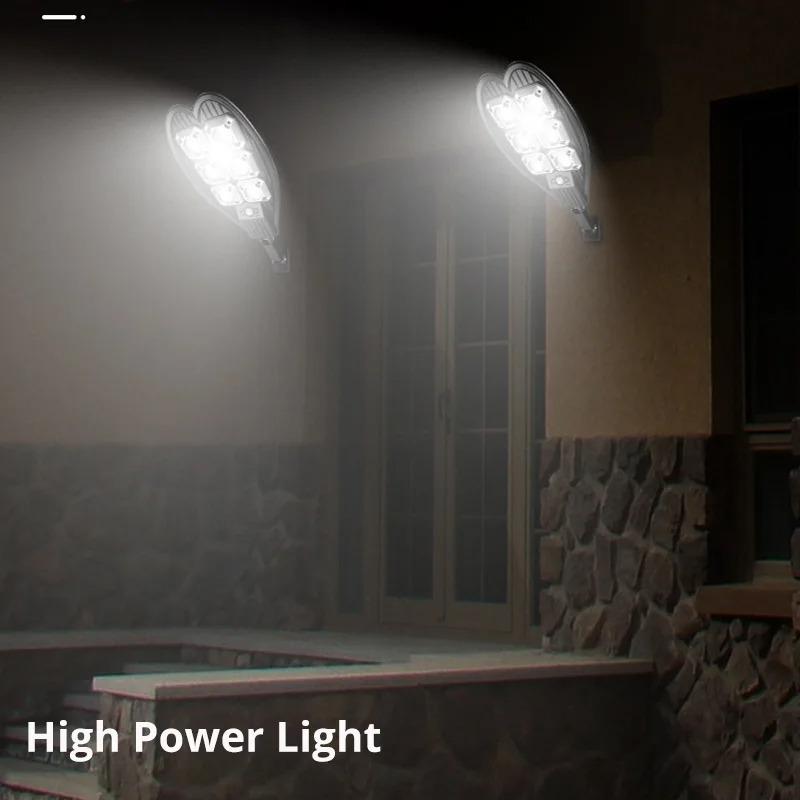 10000mAh Solar Street Light 10000mAH Outdoor Solar Lamp Bright Sunlight Waterproof PIR Motion Sensor Garden Light Remote Control